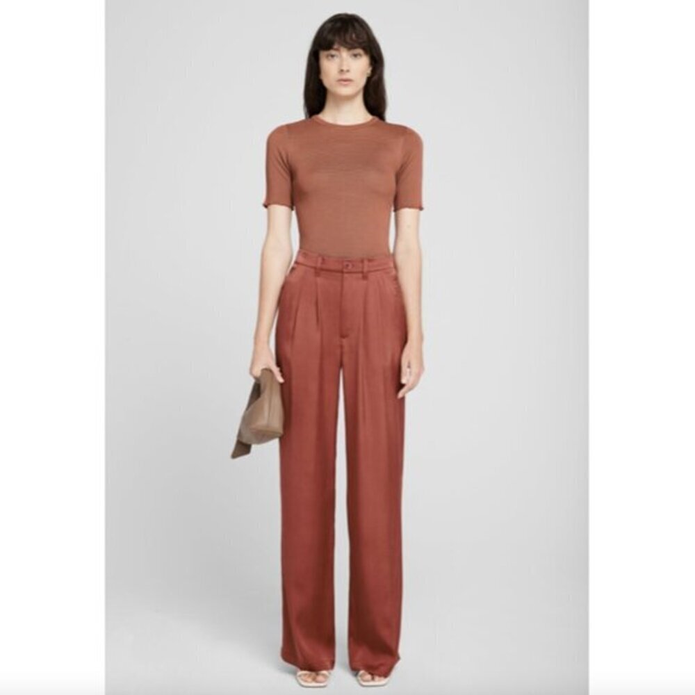 Anine Bing Burnt Orange Straight Leg Pants